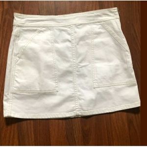 Calvin Klein Denim Micro Mini Jean Skirt Size 32 White